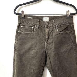 J.Crew Vintage Forest Green Corduroy Pants 29x32, 770 Straight Alt Academia